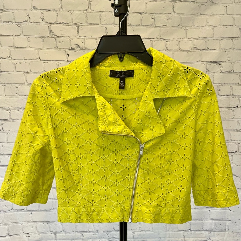 Yellow Eyelet Women's Jacket